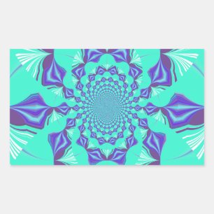 Pegatina Rectangular ¡Una mezcla de Kaleidoscope y Mandala Art!
