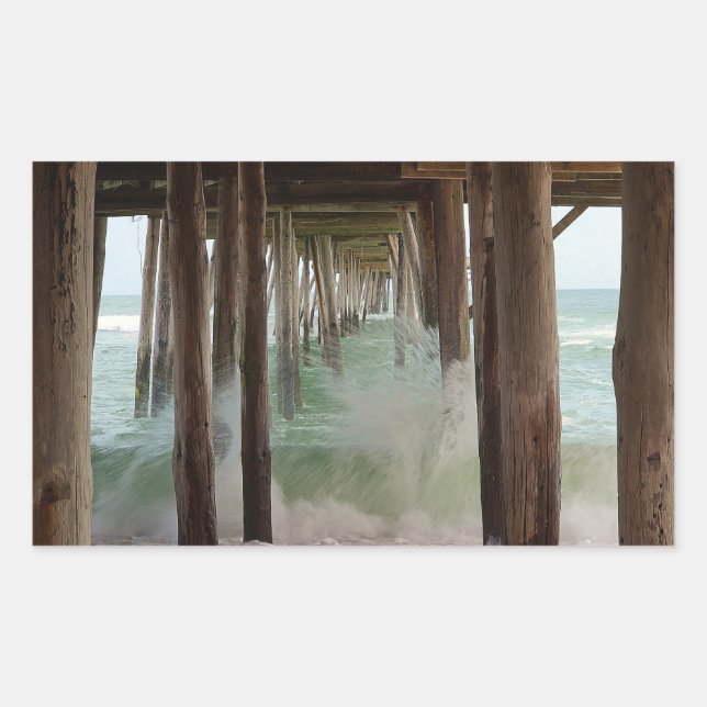 Pegatina Rectangular Under the Pier, de Shirley Taylor (Anverso)
