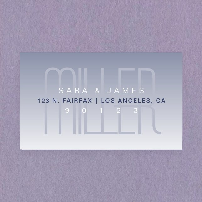 Pegatina Rectangular Único Moderno Gris Purpura Blanco (Subido por el creador)