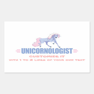 Pegatina Rectangular Unicornio personalizado