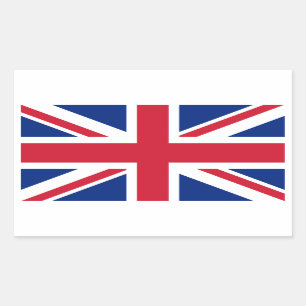 Pegatina Rectangular Unión Británica Jack