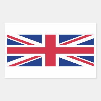 Pegatina Rectangular Unión Británica Jack