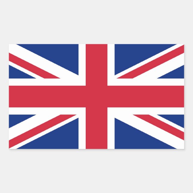 Pegatina Rectangular Union Jack: Bandera del Reino Unido (Anverso)