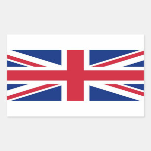 Pegatina Rectangular Union Jack: Bandera del Reino Unido