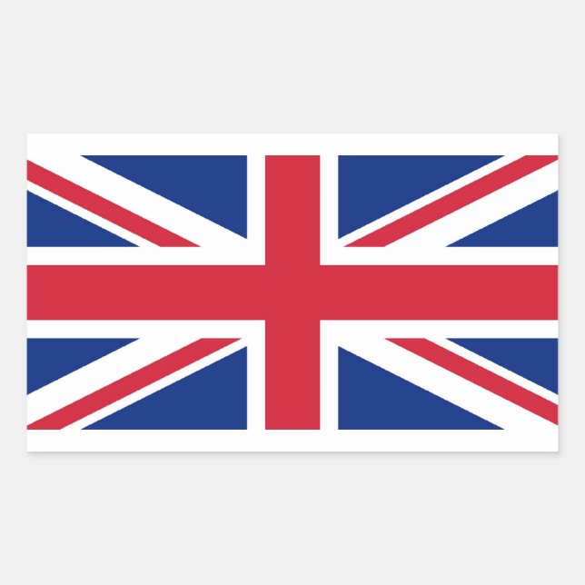 Pegatina Rectangular Union Jack: Bandera del Reino Unido (Anverso)