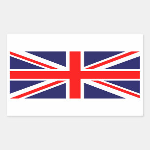 Pegatina Rectangular Union Jack clásico