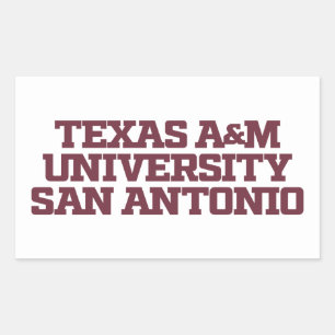 Pegatina Rectangular Universidad A&M de Texas-San Antonio