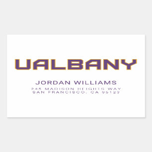Pegatina Rectangular Universidad de Albany Wordmark