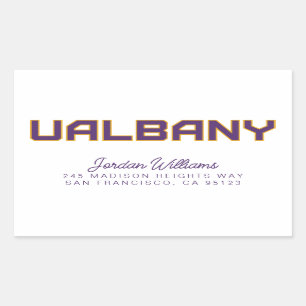 Pegatina Rectangular Universidad de Albany Wordmark