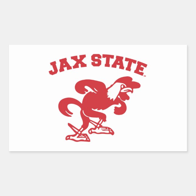 Pegatina Rectangular Universidad Estatal de Jacksonville JAX State Game (Anverso)