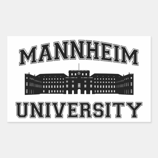 Pegatina Rectangular Universidad Mannheim/Universidad Mannheim (Anverso)
