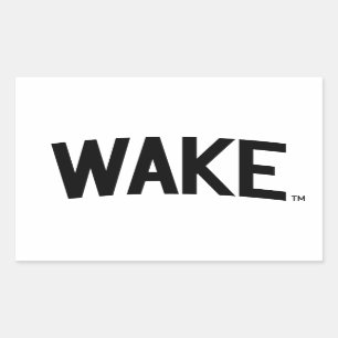 Pegatina Rectangular Universidad Wake Forest   Wake Arch