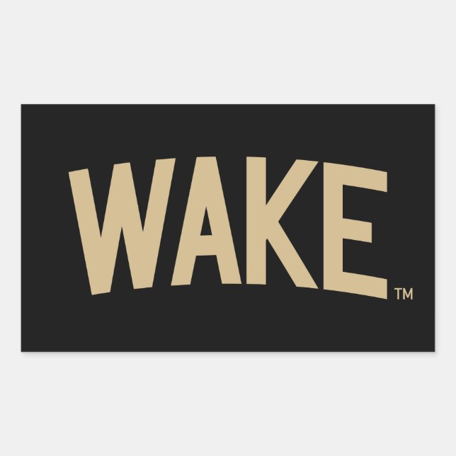 Pegatina Rectangular Universidad Wake Forest | Wake Arch (Anverso)
