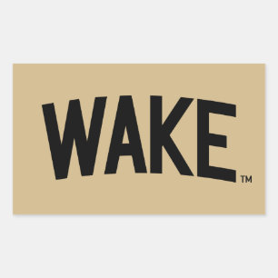 Pegatina Rectangular Universidad Wake Forest   Wake Arch