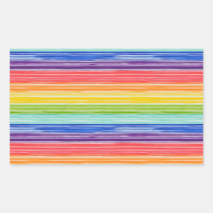 Pegatina Rectangular Untids rainbow strips