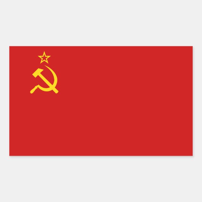 PEGATINA RECTANGULAR URSS (Anverso)