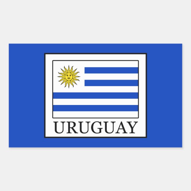 Pegatina Rectangular Uruguay (Anverso)