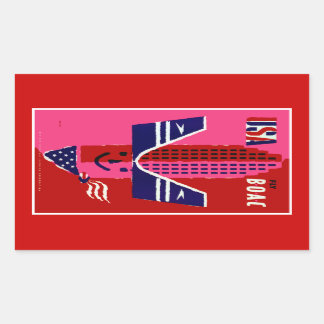Pegatina Rectangular USA ~ Fly BOAC