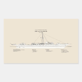 Pegatina Rectangular USCG Cutter Sea Cloud wpg-284 - SBD