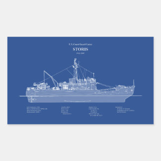 Pegatina Rectangular USCG Cutter Storis wmec-38 - ABD