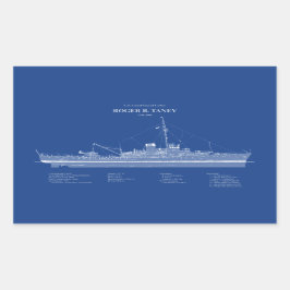 Pegatina Rectangular USCG Roger B. Taney whec-37 - ABD