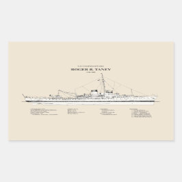 Pegatina Rectangular USCG Roger B. Taney whec-37 - SBD