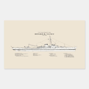 Pegatina Rectangular USCG Roger B. Taney whec-37 - SBD