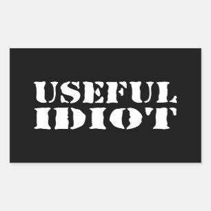 PEGATINA RECTANGULAR USEFUL IDIOT