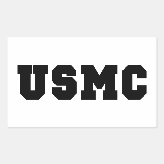 Pegatina Rectangular USMC [texto en negrita] (Anverso)