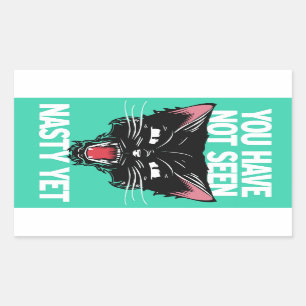 Pegatina Rectangular Usted no ha visto desagradable con todo al