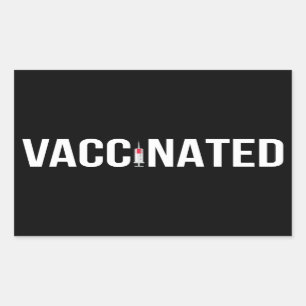 Pegatina Rectangular Vacunado - Pro-Vacuna 2020 2021 VI
