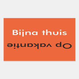 Pegatina Rectangular Vakantie/Thuis  Koffer sticker