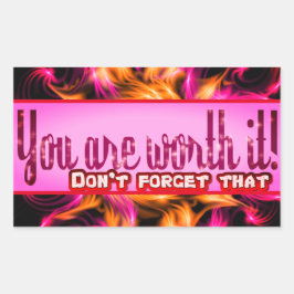 Pegatina Rectangular Vale la pena