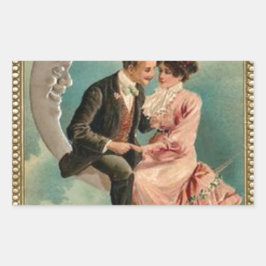 Pegatina Rectangular valentinas victorianas