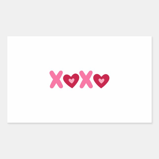 Pegatina Rectangular Valentine's Day (Anverso)