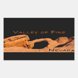 Pegatina Rectangular Valle de Fire Nevada