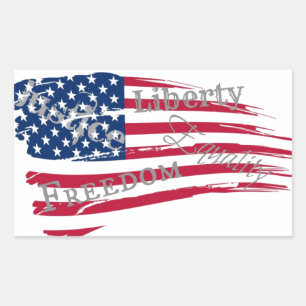 Pegatina Rectangular Valores de Estados Unidos
