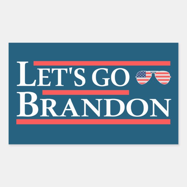 Pegatina Rectangular Vamos Brandon (Anverso)