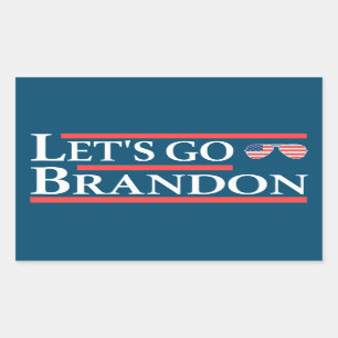Pegatina Rectangular Vamos Brandon