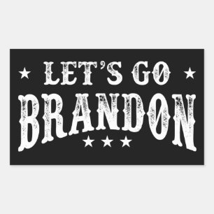 Pegatina Rectangular Vamos Brandon