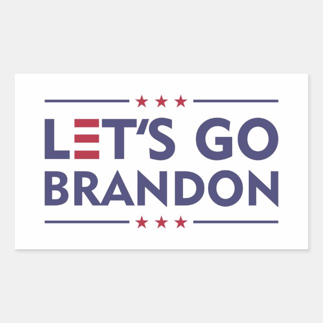 Pegatina Rectangular Vamos Brandon (Anverso)