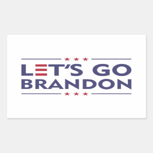 Pegatina Rectangular Vamos Brandon