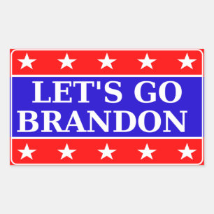Pegatina Rectangular Vamos Brandon