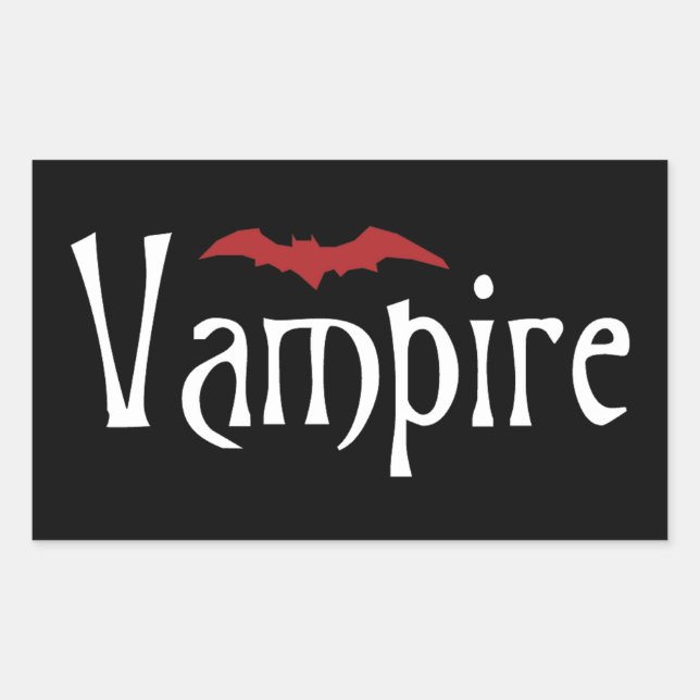 Pegatina Rectangular Vampiro (Anverso)