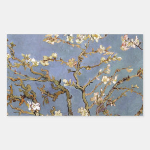 Pegatina Rectangular Van Gogh Almond Blossom