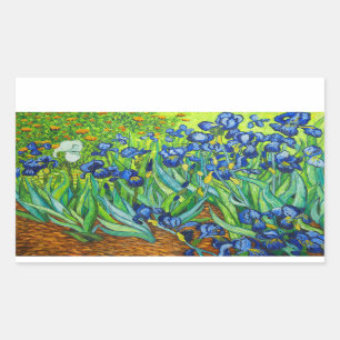 Pegatina Rectangular Van Gogh Irises