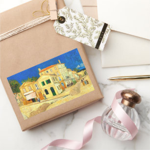 Pegatina Rectangular Van Gogh, La Casa Amarilla, 