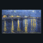 Pegatina Rectangular Van Gogh: Noche estrellada sobre el Ródano<br><div class="desc">Van Gogh: Noche estrellada sobre el Ródano. Fantástico paisaje clásico pintado por el pintor holandés Vincent Willem van Gogh. vintage,  vincent van gogh,  post impresionsionismo,  impresionista,  post impresionista,  regalo,  paisaje,  noche estrellada sobre el ródano</div>