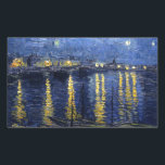 Pegatina Rectangular Van Gogh: Noche estrellada sobre el Ródano<br><div class="desc">Van Gogh: Noche estrellada sobre el Ródano. Fantástico paisaje clásico pintado por el pintor holandés Vincent Willem van Gogh. vintage,  vincent van gogh,  post impresionsionismo,  impresionista,  post impresionista,  regalo,  paisaje,  noche estrellada sobre el ródano</div>