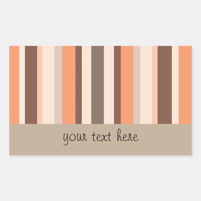 Pegatina Rectangular Vanilla Melon Stripes (Anverso)